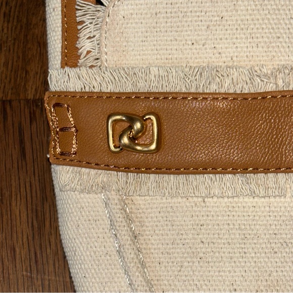 Aerosoles Comfortable Women's Collapsible Back Loafer in Cream Canvas Fabric Sz8 - Picture 8 of 12